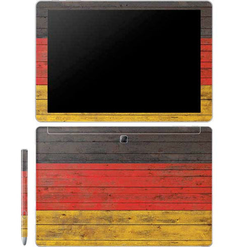 German Flag Dark Wood Galaxy Book 12in Skin